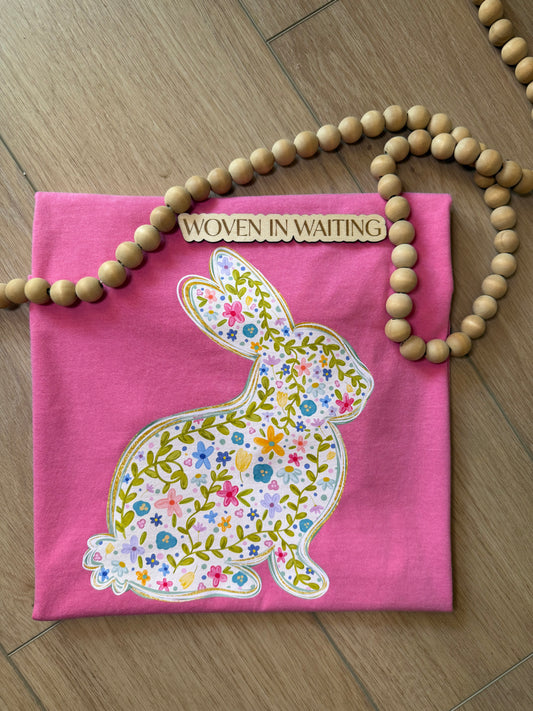 ‘Floral Bunny’ Printed Tshirt