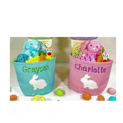 Personalized Embroidered Easter Baskets